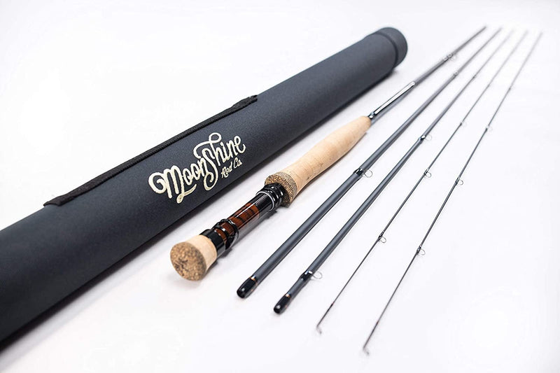 Moonshine Rod Co. Fly Fishing Rod Two Rod Tips Included, Carrying Case - the Vesper Series