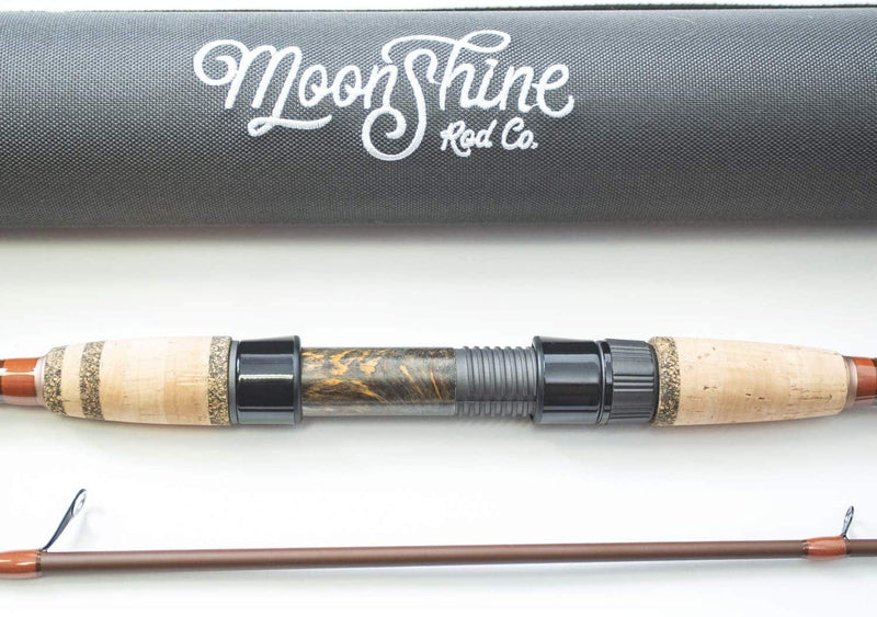 Moonshine Rod Co. the Rambler Series Spin Fishing Rod with Carrying Case