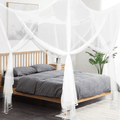 MORDEN MS Four Corner Post Bed Curtain Canopy, Large Mosquito Net Bedroom Decoration Princess Canopy Curtains Fits All Cribs and Bed for King Size, Queen Size Bed, Girls & Adults Sporting Goods > Outdoor Recreation > Camping & Hiking > Mosquito Nets & Insect Screens MORDEN MS White  