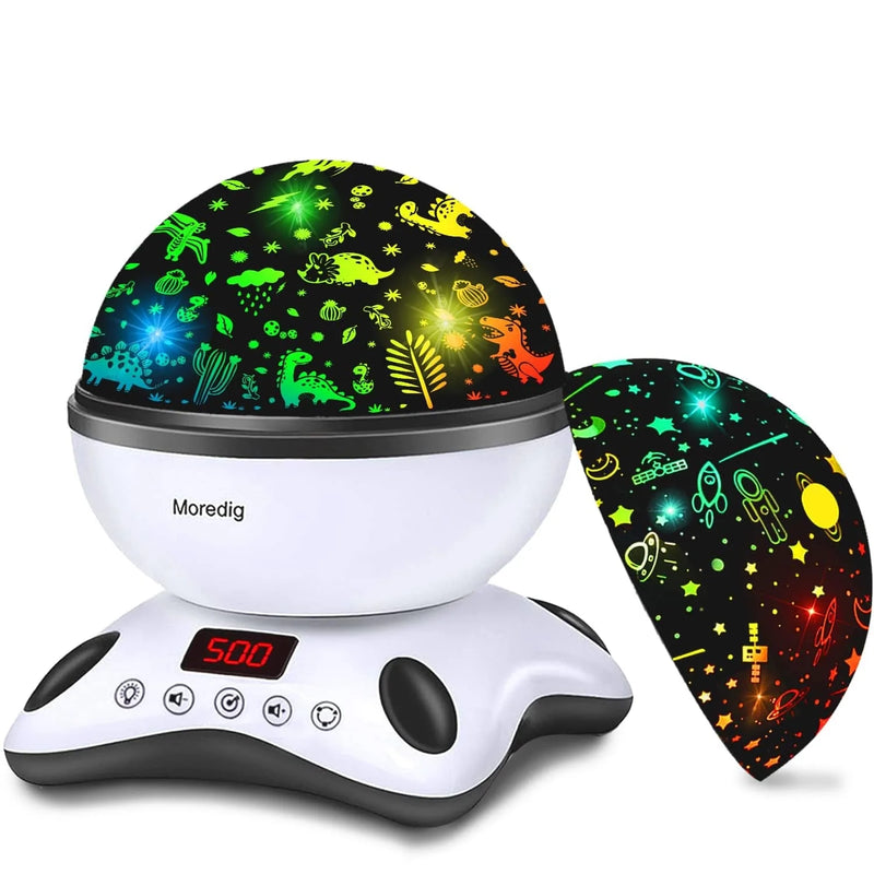 Moredig Night Light Projector, Baby Night Light for Kids with Remote and Timer, 360 Degree Rotating - 8 Color Changing 12 Songs Toddler Night Light Christmas Gifts for Baby - Black Home & Garden > Lighting > Night Lights & Ambient Lighting Moredig D-Black  