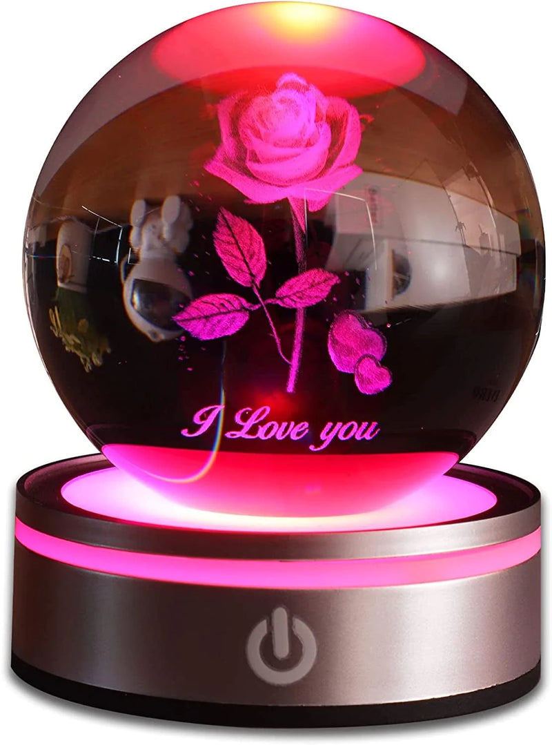 MORICERE 3D Night Light for Kids, Crystal Ball with LED Colorful Lighting Base, Kids Bedroom Decor as Xmas Holiday Birthday Gifts for Boys Girls Home & Garden > Lighting > Night Lights & Ambient Lighting MORICERE A5  