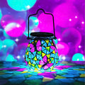 Mosaic Solar Light Outdoor Hanging Lantern - Leaves Theme Jar Lantern Waterproof Table Lamp for Garden, Patio, Party, Yard, Outdoor Indoor Decoration Home & Garden > Lighting > Lamps Wonder Solar Butterfly  