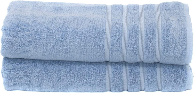 MOSOBAM 700 GSM Hotel Luxury Bamboo-Cotton, Bath Towel Sheets 35X70, Charcoal Grey, Set of 2, Oversized Turkish Towels, Dark Gray Home & Garden > Linens & Bedding > Towels Mosobam Allure Blue Bath Sheets, Set of 2 