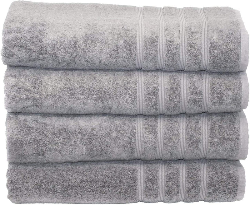 MOSOBAM 700 GSM Hotel Luxury Bamboo-Cotton, Bath Towel Sheets 35X70, Charcoal Grey, Set of 2, Oversized Turkish Towels, Dark Gray Home & Garden > Linens & Bedding > Towels Mosobam Charcoal Bath Sheets, Set of 4 