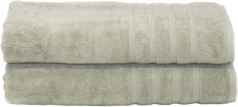 MOSOBAM 700 GSM Hotel Luxury Bamboo-Cotton, Bath Towel Sheets 35X70, Charcoal Grey, Set of 2, Oversized Turkish Towels, Dark Gray Home & Garden > Linens & Bedding > Towels Mosobam Seagrass Green Bath Sheets, Set of 2 