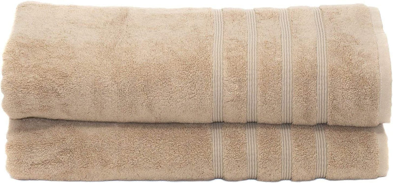MOSOBAM 700 GSM Hotel Luxury Bamboo-Cotton, Bath Towel Sheets 35X70, Charcoal Grey, Set of 2, Oversized Turkish Towels, Dark Gray Home & Garden > Linens & Bedding > Towels Mosobam Light Taupe Bath Sheets, Set of 2 