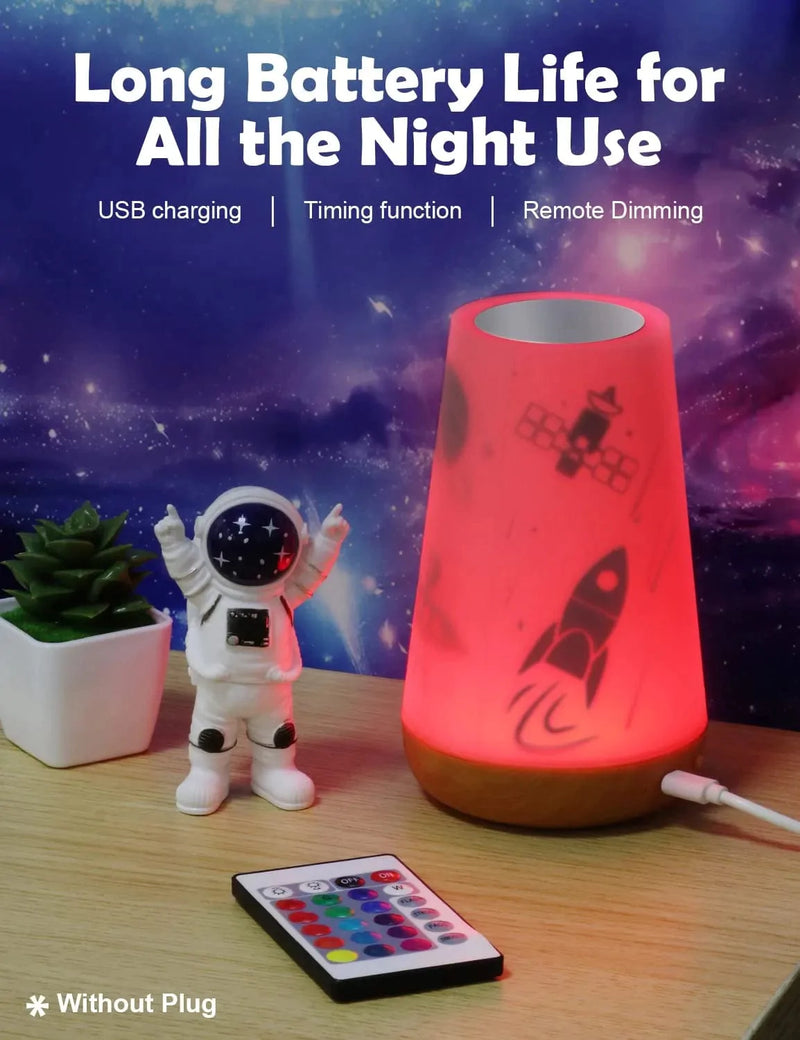 Mostof Space Astronaut Touch Night Light with Remote for Girls Baby Kids Bedroom (Spaceman) Home & Garden > Lighting > Night Lights & Ambient Lighting Langka   