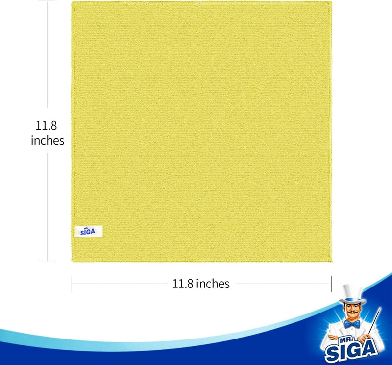 MR.SIGA Microfiber Cleaning Cloth, All-Purpose Cleaning Towels, Pack of 50, Size 11.8 X 11.8 In