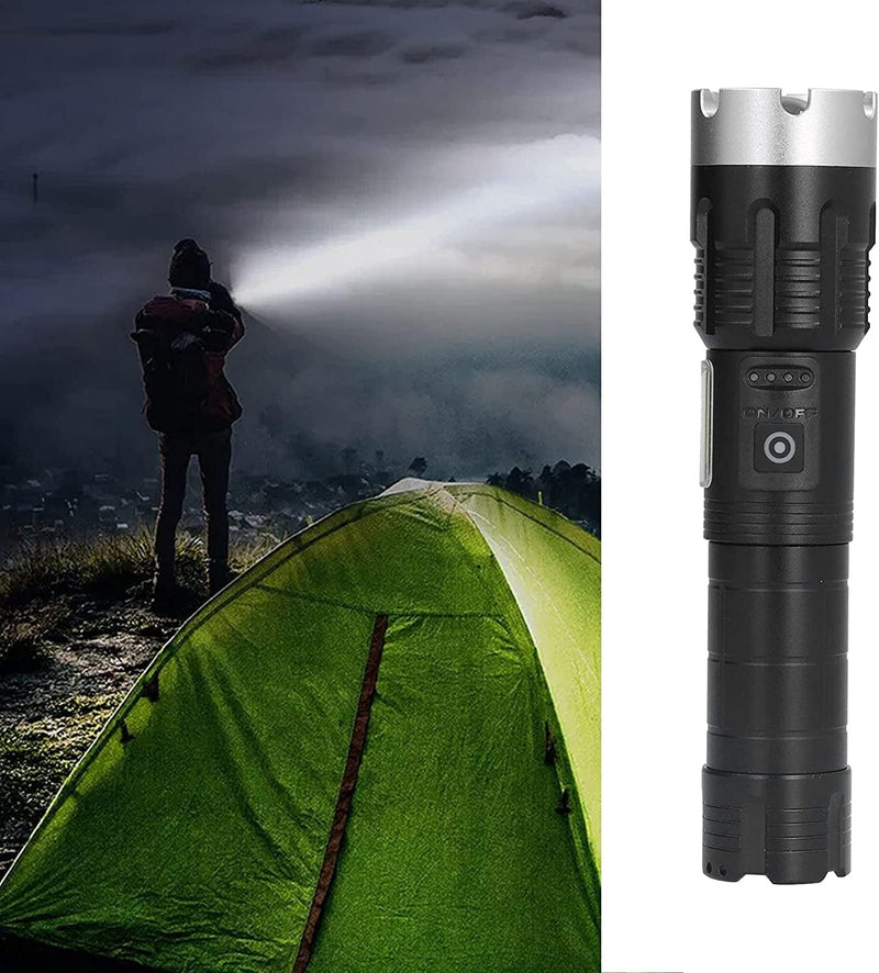 Multifunction LED Flashlight, USB Cycle Charging Flashlight, Zoomable and Waterproof Pocket Torch, COB Sidelight Torches for Outdoor Lighting Hardware > Tools > Flashlights & Headlamps > Flashlights Zyyini   