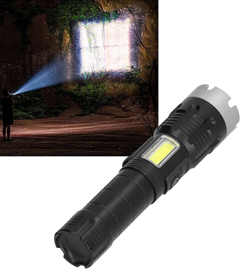Multifunction LED Flashlight, USB Cycle Charging Flashlight, Zoomable and Waterproof Pocket Torch, COB Sidelight Torches for Outdoor Lighting Hardware > Tools > Flashlights & Headlamps > Flashlights Zyyini   