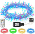 MYGOTO 33FT 100 Leds String Lights Waterproof Fairy Lights 8 Modes with Memory 30V UL Certified Power Supply for Home, Garden, Wedding, Party, Christmas Decoration Indoor Outdoor (Red) Home & Garden > Lighting > Light Ropes & Strings MYGOTO RGB (Red, Green, Blue)  