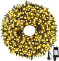 MZD8391 Color Changing Christmas String Lights Outdoor Indoor, 108FT 300 LED Warm White Multicolor Fairy Lights, END to END Connect, Waterproof Christmas Tree Lights Timer Remote