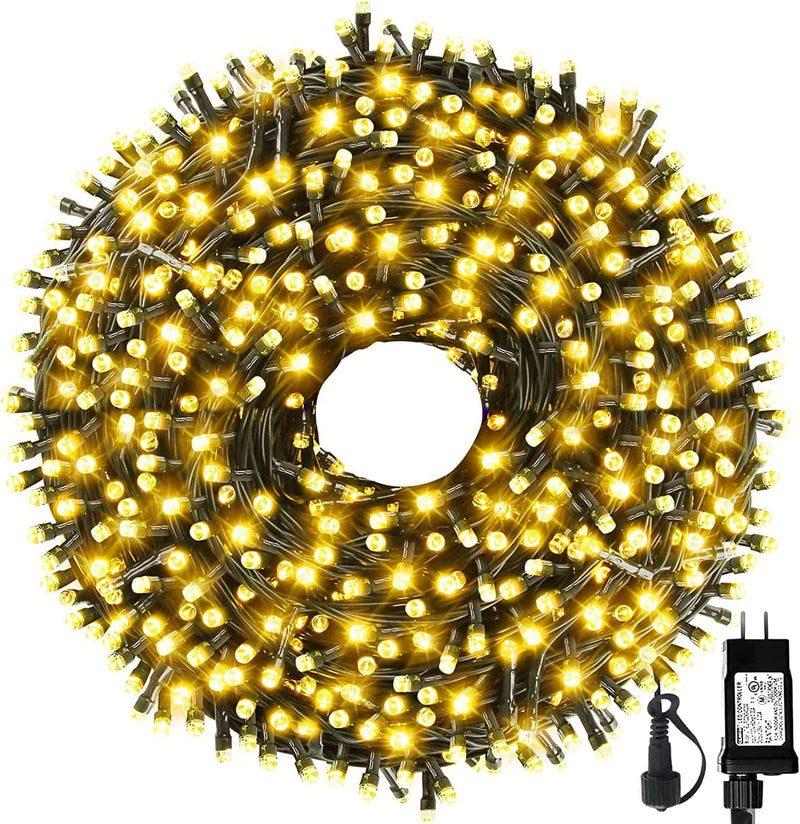 MZD8391 Color Changing Christmas String Lights Outdoor Indoor, 108FT 300 LED Warm White Multicolor Fairy Lights, END to END Connect, Waterproof Christmas Tree Lights Timer Remote Home & Garden > Lighting > Light Ropes & Strings MZD8391 Warm White  