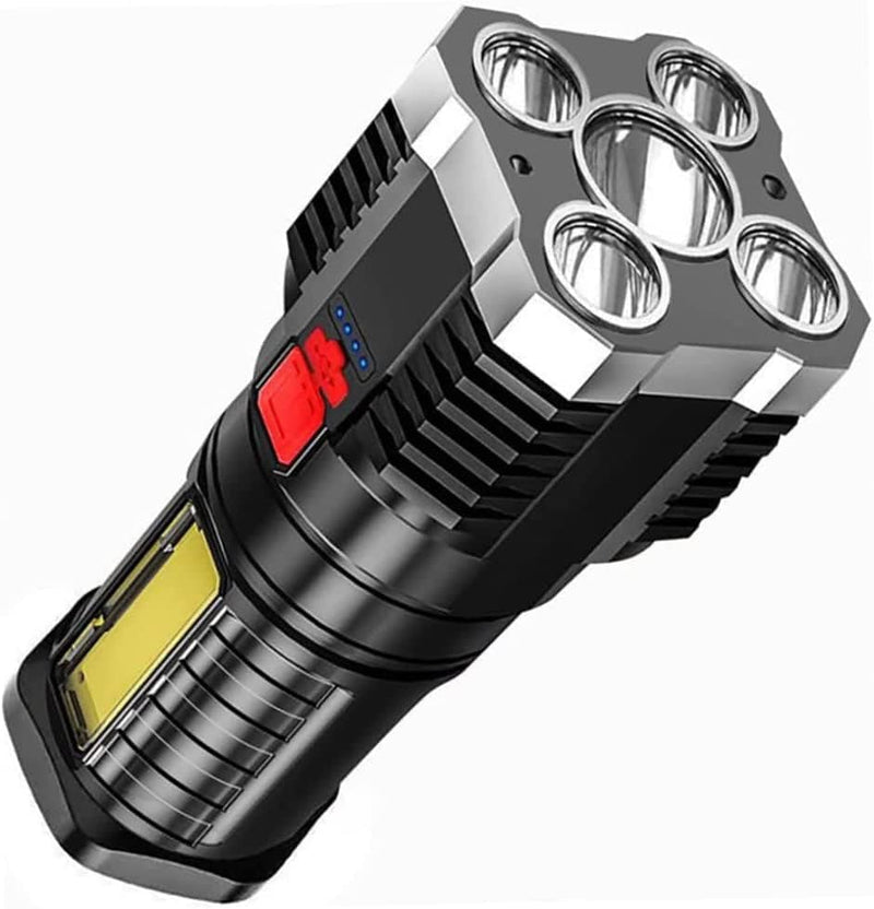 Naisicore Handheld Torches Lamp, 5 Beads COB Torch Flashlight, Long Range Side Light Super Bright Flashlights with 3 Modes Lighting Adjustable, USB Charging Outdoor Lamp for Camping Hiking Hardware > Tools > Flashlights & Headlamps > Flashlights Naisicore   
