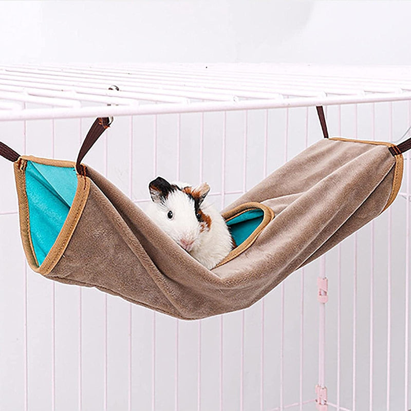 Naixue Pet Cage Hammock, Mini Hanging Warm Nest for Small Animal Double Plush Pet Hammock Cage Accessories Bedding Warm Hammock for Small Animal Parrot Ferret Squirrel Animals & Pet Supplies > Pet Supplies > Bird Supplies > Bird Cages & Stands naixue   
