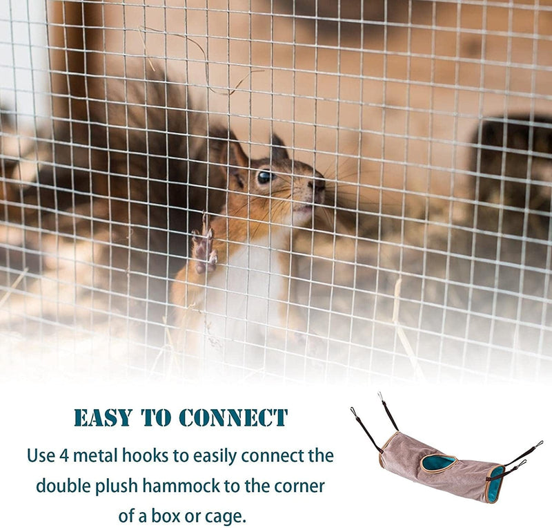 Naixue Pet Cage Hammock, Mini Hanging Warm Nest for Small Animal Double Plush Pet Hammock Cage Accessories Bedding Warm Hammock for Small Animal Parrot Ferret Squirrel Animals & Pet Supplies > Pet Supplies > Bird Supplies > Bird Cages & Stands naixue   
