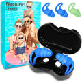 Naohiro Swimming Earplugs 3 Pairs, Upgraded Design of Silicone Waterproof Earplugs, Reusable, for Swimming, Surfing, and Other Water Sports, for Adults and Kids (2 Black & 1 Blue)（U.S. Local Delivery） Sporting Goods > Outdoor Recreation > Boating & Water Sports > Swimming Naohiro 2 Blue & 1 Green  