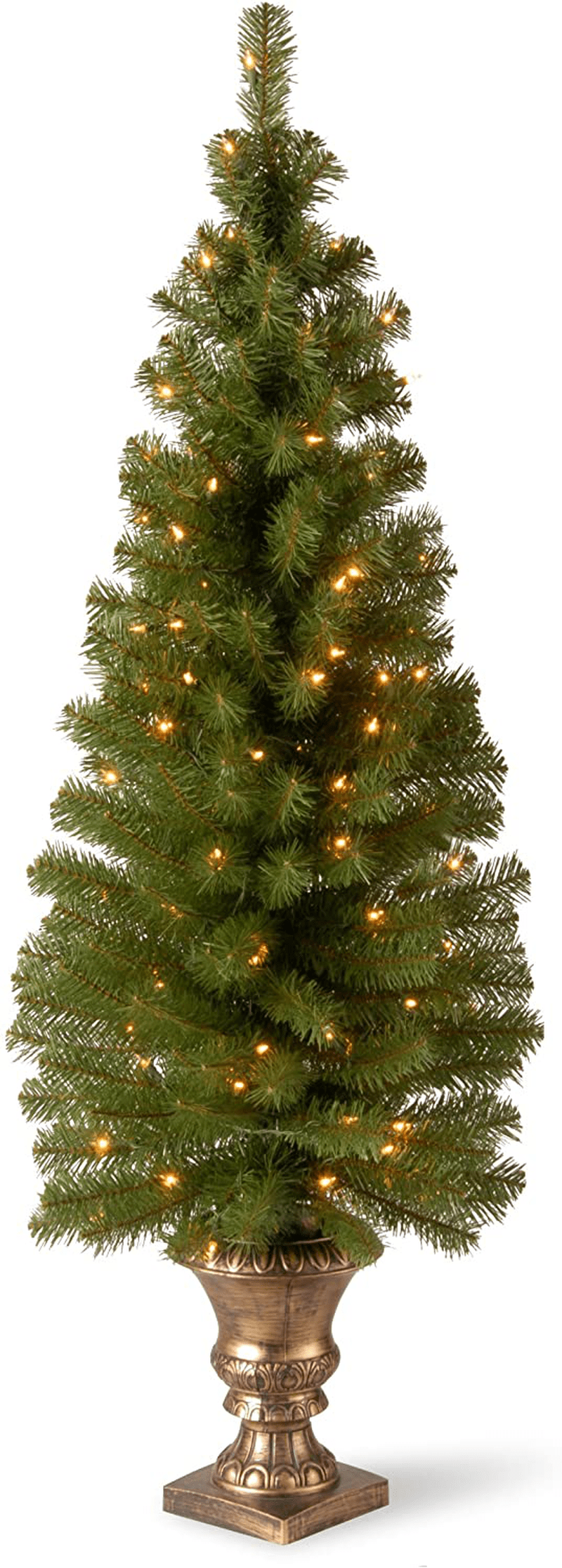 National Tree Company Pre-lit Artificial Christmas Tree For Entrances | Includes Pre-strung White Lights and Stand | Montclair Spruce - 5 ft Home & Garden > Decor > Seasonal & Holiday Decorations > Christmas Tree Stands National Tree Company Tree 5 ft 