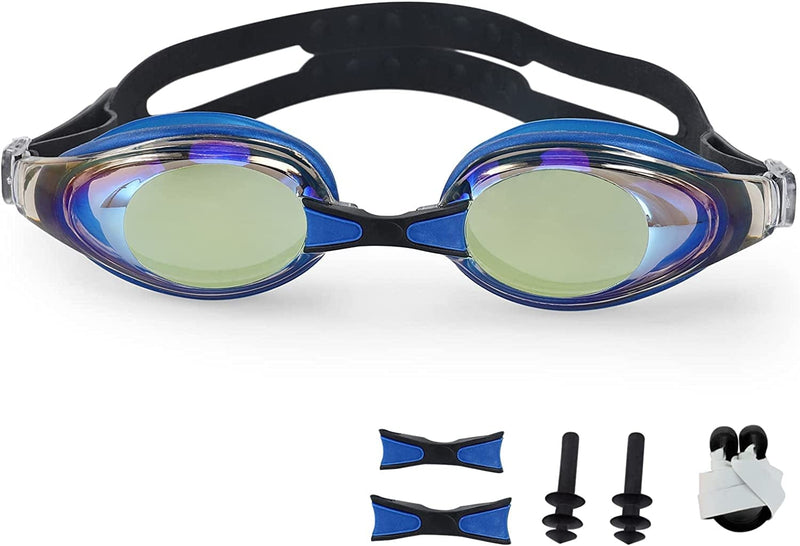 Nearsighted Swim Goggles anti Fog, Shortsighted Swimming Goggles, No Leaking, UV Protection, Triathlon Swim Goggles