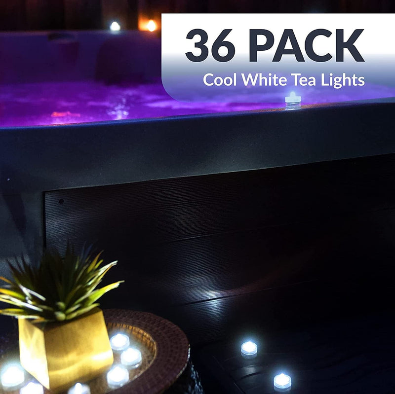 Newhouse Lighting SW132WT/36A Waterproof LED Tea Lights Submersible Wedding Underwater Battery Seasonal & Festival 36-Pack, Cool White Home & Garden > Pool & Spa > Pool & Spa Accessories Newhouse Lighting   