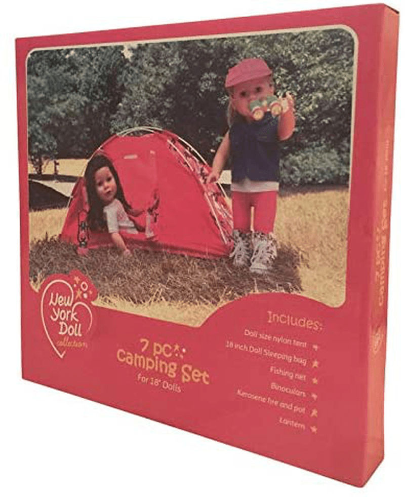 Newly Redesigned Camping Set for 18 Inch Dolls - Super Cute Doll Camping Set - Light up Lantern - Safety Tested Sporting Goods > Outdoor Recreation > Camping & Hiking > Camp Furniture The New York Doll Collection   