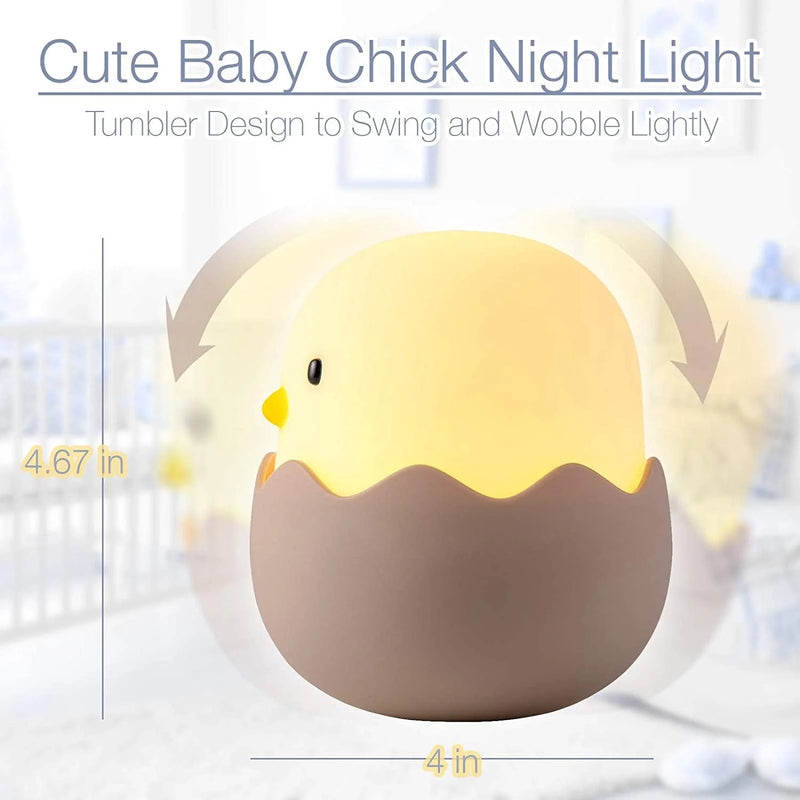 Night Light for Kids | Baby Nursery Lamp with Touch Controls | Cute Chick Bedside Nightlight for Nursing/ Breastfeeding | USB Rechargeable | Newborn or Toddler Bedroom Decor for Boys and Girls Home & Garden > Lighting > Night Lights & Ambient Lighting Asani   