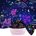 Night Light for Kids Dinosaur Toys,2 in 1 Rotating Projector Lamp with Dino&Vehicles Theme,Christmas Birthday Gift for 3 to 8 Year Olds Boys Girls,Kids Room Decor for Toddler Stocking Stuffers Home & Garden > Lighting > Night Lights & Ambient Lighting MINGKIDS Pink  