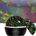 Night Light for Kids Dinosaur Toys,2 in 1 Rotating Projector Lamp with Dino&Vehicles Theme,Christmas Birthday Gift for 3 to 8 Year Olds Boys Girls,Kids Room Decor for Toddler Stocking Stuffers Home & Garden > Lighting > Night Lights & Ambient Lighting MINGKIDS Black Toys  