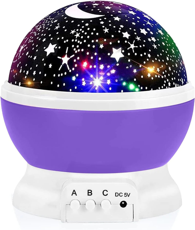 Night Light for Kids, Fortally Kids Night Light, Star Night Light, Nebula Star Projector 360 Degree Rotation - 4 LED Bulbs 12 Light Color Changing with USB Cable, Romantic Gifts for Men Women Children Home & Garden > Lighting > Night Lights & Ambient Lighting Shan Tou City XingBao Technology Co.Ltd Purple  
