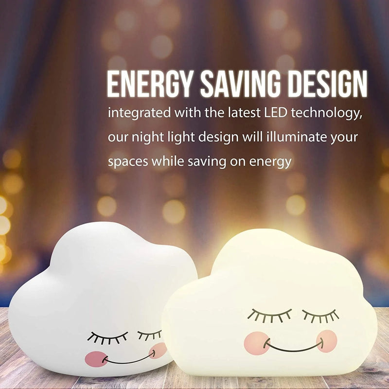 Night Light for Kids – LED Soft Light for Nursery Bed, AAA Battery Operated or Direct USB Charge – Lamp for Boy and Girl Children Bedroom, Perfect Toddler Gift Choice