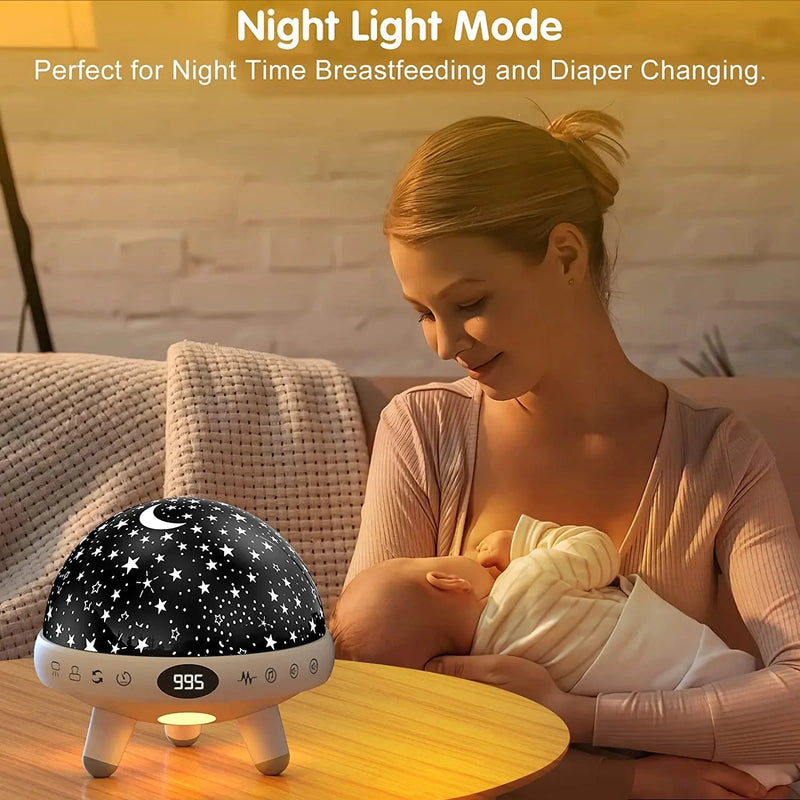 Night Lights for Kids Room with Sound Machine Baby Night Light Star Projector White Noise Machine for Baby Sleeping Soother Nursery Boys Girls Bedside Lamp 29 Soothing Sounds Remote Control Timer
