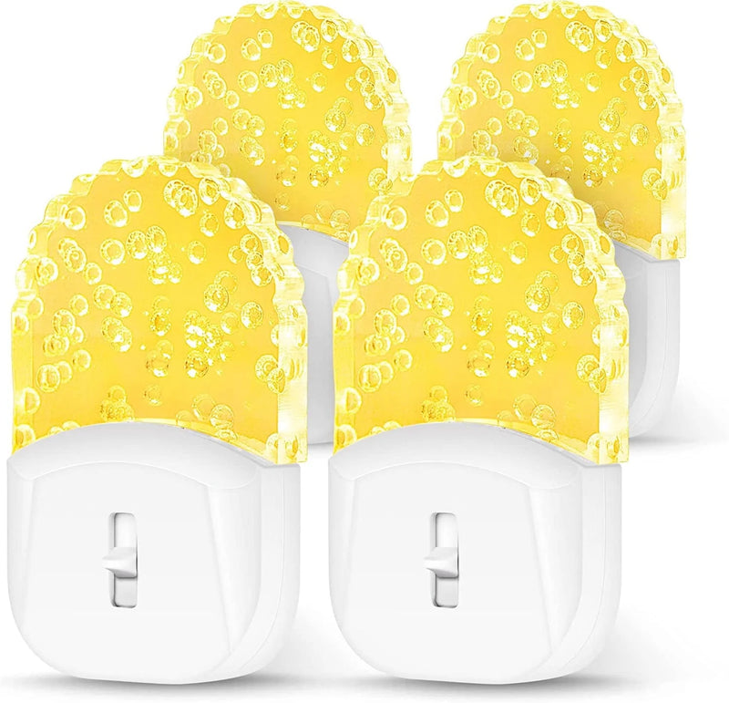 Night Lights Plug into Wall [2 Pack], Color Changing Night Light for Kids, 8-Color RGB LED Night Light, Nightlight with Dusk to Dawn Sensor, Night Light for Bathroom Decor, Children Room, Kids Gift Home & Garden > Lighting > Night Lights & Ambient Lighting DORESshop Amber Yellow 1800K 4 Count (Pack of 1) 