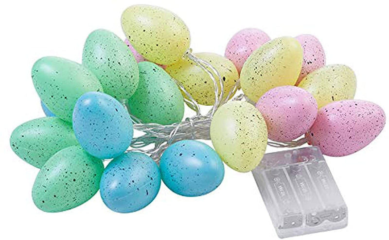 NJN Easter Decorations Easter Eggs Lights Pastel String Lights Battery Operated 10 Ft 20 LED Fairy Lights for Easter Spring Home Decor,Party Indoor Outdoor and Garden Tree Decorations (Color 2) Home & Garden > Decor > Seasonal & Holiday Decorations NJN Color 3  