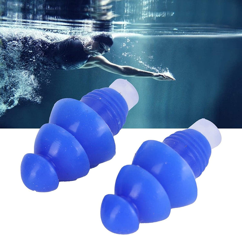 Noise Cancelling Earplugs, Swimming Ear Plugs Swimming Earplug Swim Ear Plugs Adults for Swimming Showering, Sleeping for Adults(Blue+Pp Box) Sporting Goods > Outdoor Recreation > Boating & Water Sports > Swimming Evonecy   