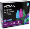 Noma C6 LED Christmas Lights | 70 Purple, Blue & Green Bulbs | 23.8 Ft. String Light | UL Certified | Indoor & Outdoor Home & Garden > Lighting > Light Ropes & Strings Noma Purple, Blue & Green 70 Lights 