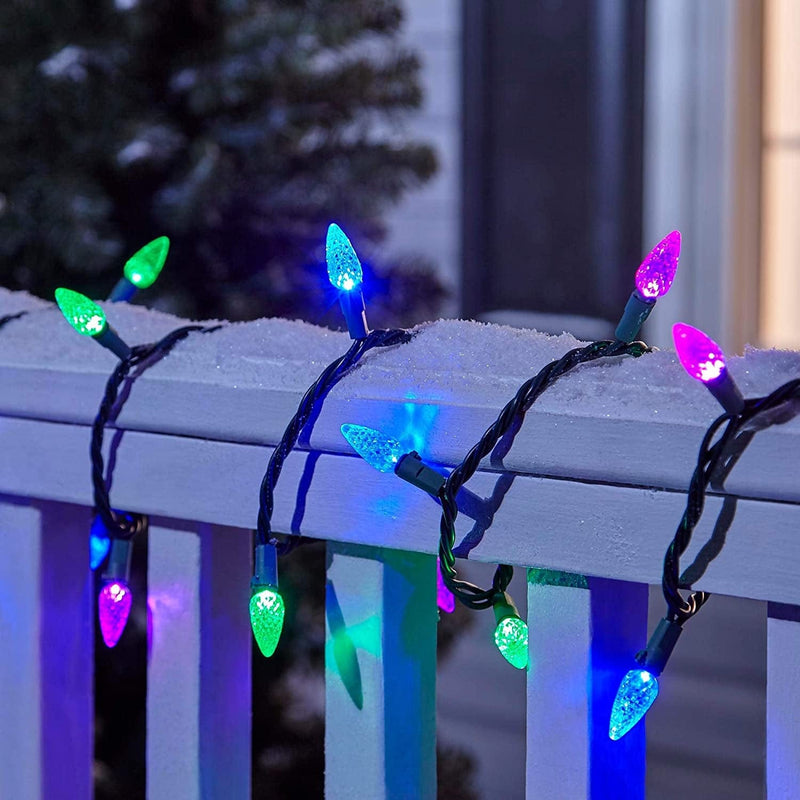 Noma C6 LED Christmas Lights | 70 Purple, Blue & Green Bulbs | 23.8 Ft. String Light | UL Certified | Indoor & Outdoor Home & Garden > Lighting > Light Ropes & Strings Noma   
