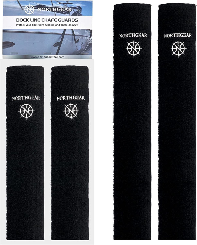 NORTHGEAR Dock Line Chafe Guards 24” Length (2 Pack) - Ultra-Strong Removable Chafing Guard, UV Resistant, Eliminates Line Squeaking Sporting Goods > Outdoor Recreation > Fishing > Fishing Lines & Leaders NORTHGEAR   