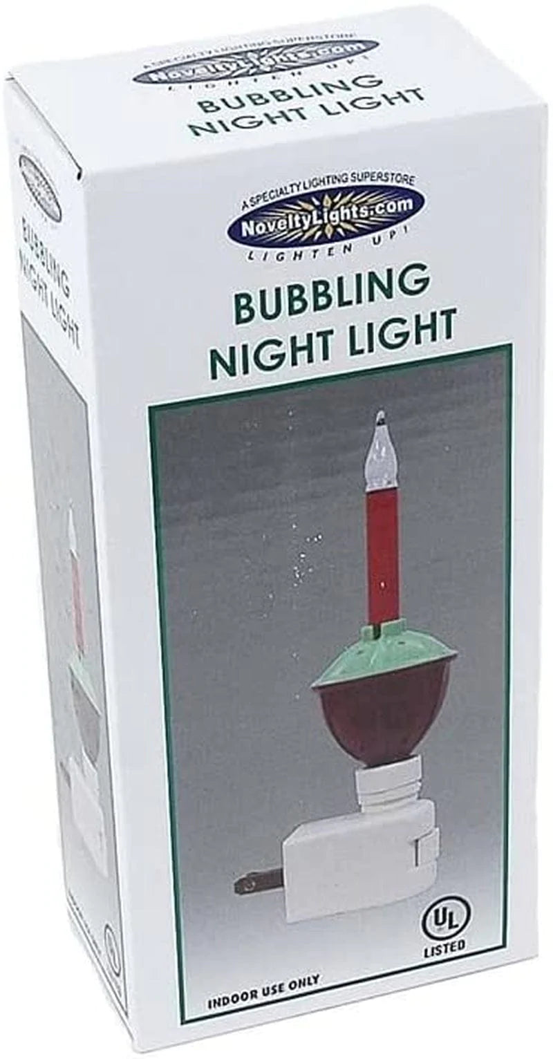 Novelty Lights Traditional Bubble Night Light, 1 Red Bubble Night Light, (120 V Outlet, 1 Pack)