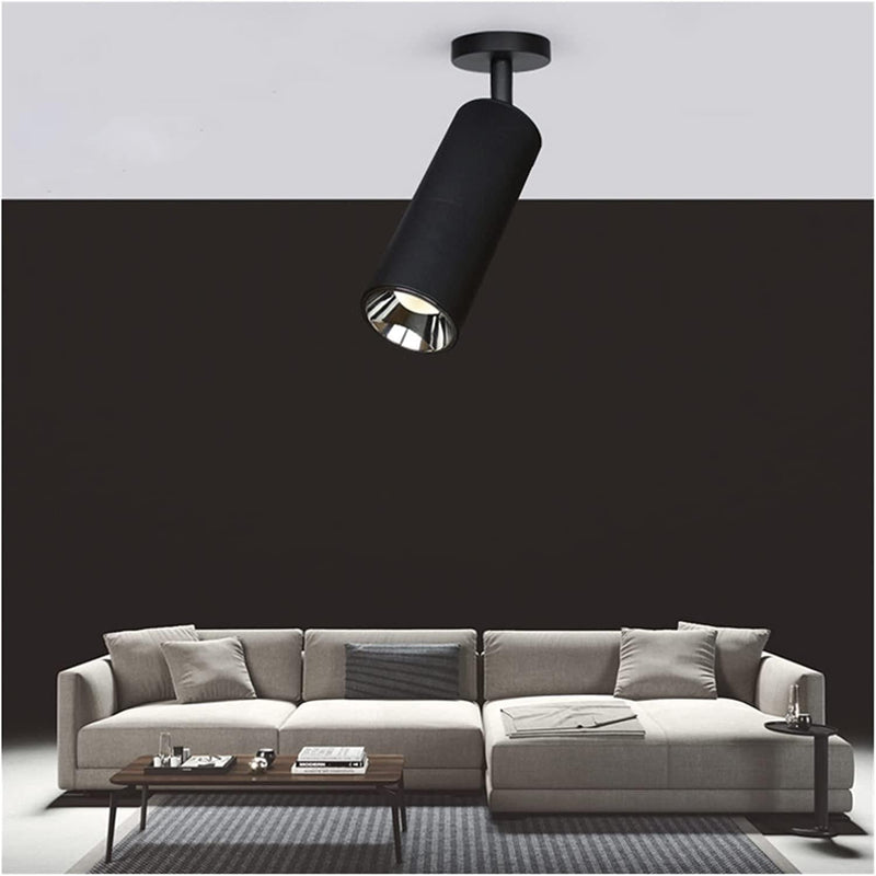 NOVOCE Indoor 7W 10W COB LED Ceiling Lamp Wall Surface Mounted Home Hotel Bedroom Bedside Living Room Ceiling Spotlights ( Color : 10W Black , Size : Warm )
