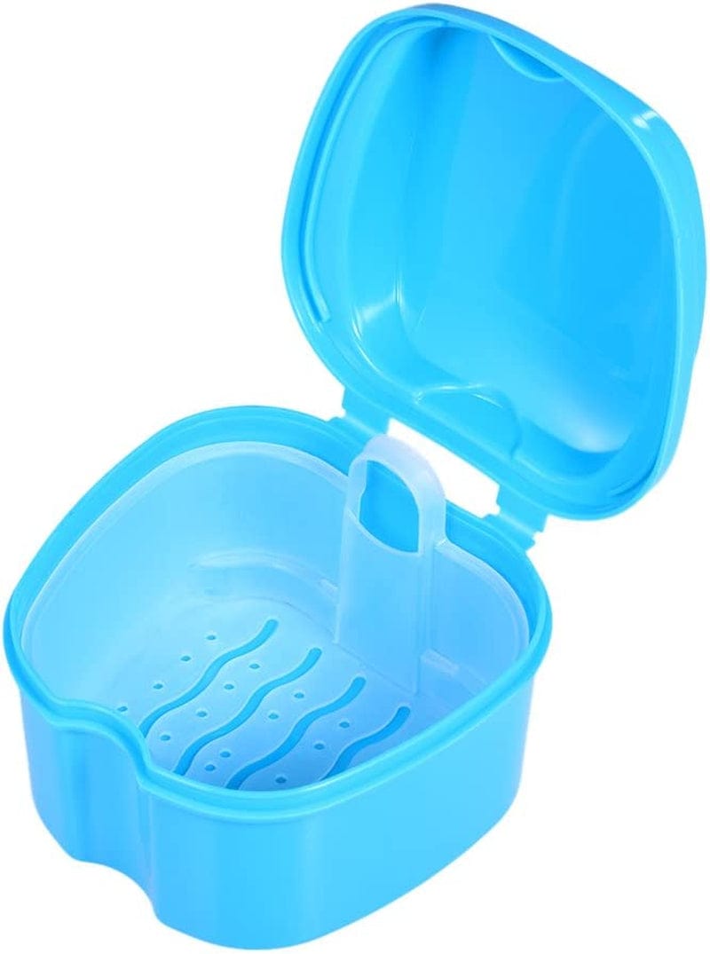 NTBL Denture Bath Box Case Dental False Teeth Storage Box Cleaning Container Rinsing Basket Retainer Appliance Holder Tray Home & Garden > Household Supplies > Household Cleaning Supplies NTBL   