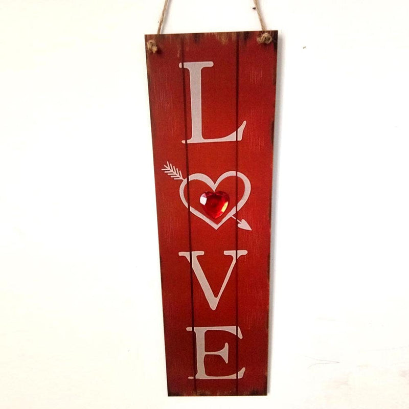 NUOLUX Valentine'S Day Love Hanging Drop Wood Hanging Creative Beautiful Hanging Decor for Bedroom Livingroom Dining Room (Red) Home & Garden > Decor > Seasonal & Holiday Decorations NUOLUX   