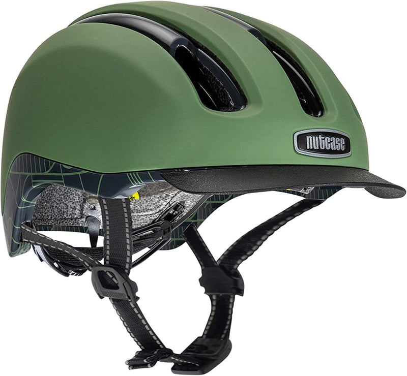 Nutcase, VIO Adventure Bike Helmet and MIPS Protection for Road Cycling and Commuting Sporting Goods > Outdoor Recreation > Cycling > Cycling Apparel & Accessories > Bicycle Helmets Nutcase Bahaus Green MIPS S/M: 55cm-59cm 