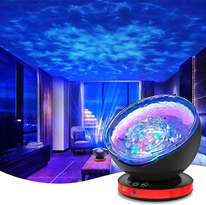 Ocean Wave Projector, Night Light Projector, 8 Color Changing Music Night Light for Kids with Remote Control Timer Setting Light Show for Kids Adults Bedroom Lights Room Decor(Black) Home & Garden > Lighting > Night Lights & Ambient Lighting WIWIWON Black Red  