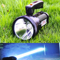 ODEAR Super Bright Torch Searchlight Handheld Portable LED Spotlight USB Rechargeable Flashlight for Mining,Camping, Hiking, Fishing Home & Garden > Lighting > Flood & Spot Lights odear Black  