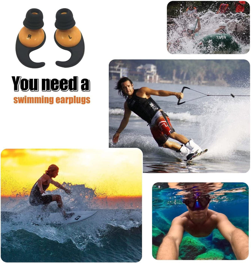 Oken Swimming Earplugs with Anti-Lost Cord for Swimming, Surfing, Diving and Snorkeling Sporting Goods > Outdoor Recreation > Boating & Water Sports > Swimming Oken   