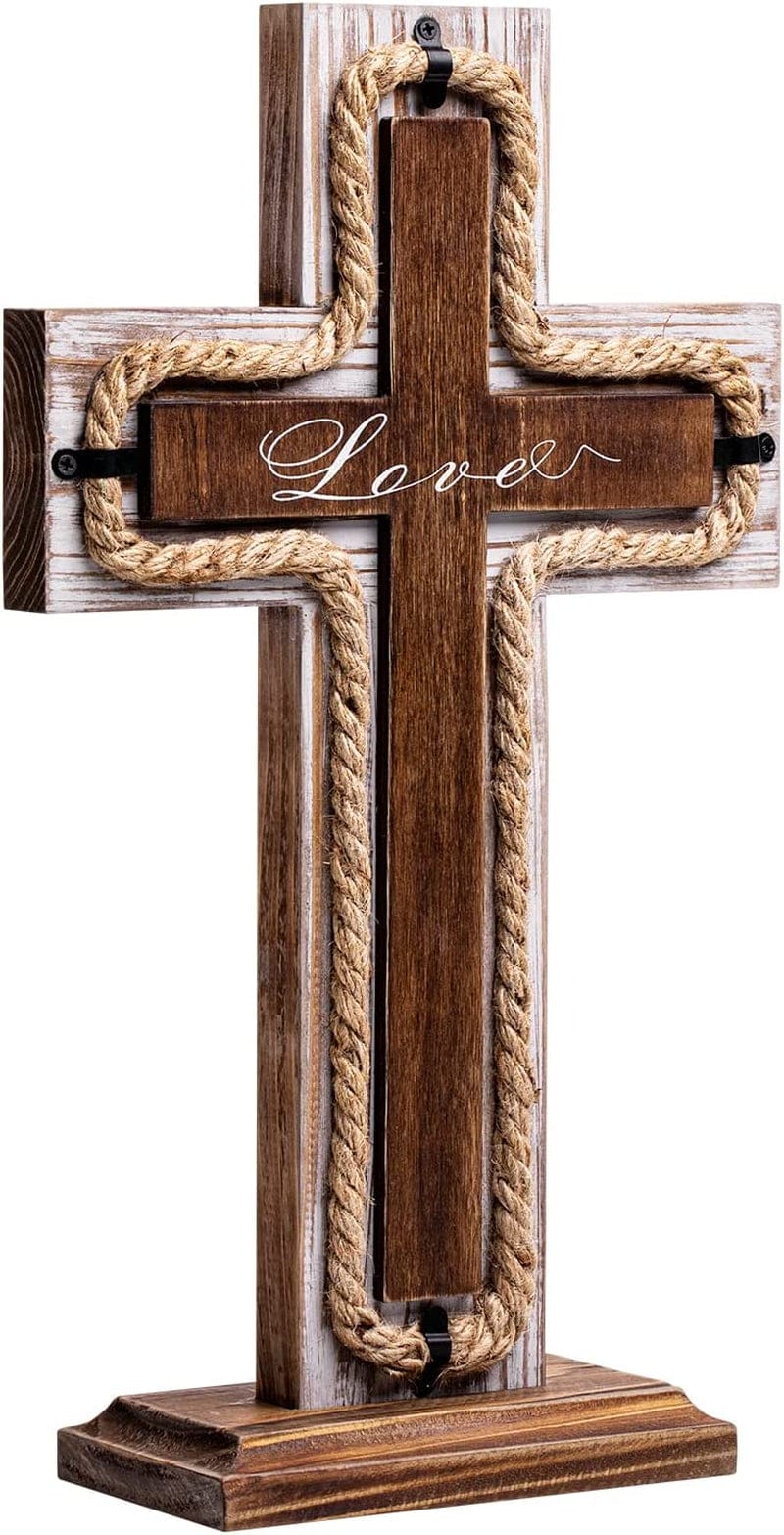 OKSQW Wall Wooden Cross Christians Cross Spiritual Religious Cross Gifts with Hook on Hanging Wall or Table with Blessed for Church Home Room Decoration for Christmas Cross（5 Colors Available… Home & Garden > Decor > Seasonal & Holiday Decorations OKSQW Love Style  