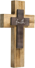 OKSQW Wall Wooden Cross Christians Cross Spiritual Religious Cross Gifts with Hook on Hanging Wall or Table with Blessed for Church Home Room Decoration for Christmas Cross（5 Colors Available… Home & Garden > Decor > Seasonal & Holiday Decorations OKSQW Faith wood color  