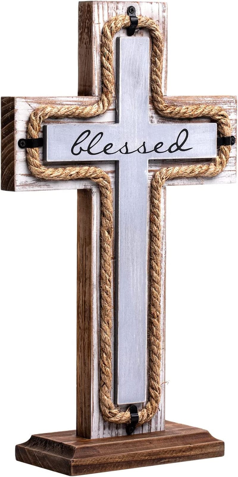 OKSQW Wall Wooden Cross Christians Cross Spiritual Religious Cross Gifts with Hook on Hanging Wall or Table with Blessed for Church Home Room Decoration for Christmas Cross（5 Colors Available… Home & Garden > Decor > Seasonal & Holiday Decorations OKSQW Blessed Style  