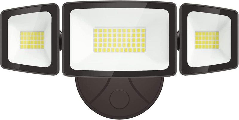 Olafus 55W Flood Lights Outdoor, 5500LM LED Security Lights, 6500K Exterior Flood Light with 3 Adjustable Heads, Brown Outdoor Flood Light Fixture IP65 Waterproof for Backyard Garage Patio Porch Eave Home & Garden > Lighting > Flood & Spot Lights Olafus Brown  