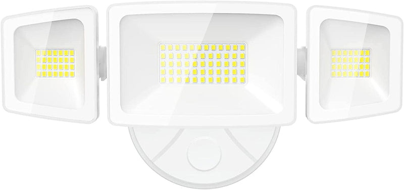 Olafus 55W Flood Lights Outdoor, 5500LM LED Security Lights, 6500K Exterior Flood Light with 3 Adjustable Heads, Brown Outdoor Flood Light Fixture IP65 Waterproof for Backyard Garage Patio Porch Eave Home & Garden > Lighting > Flood & Spot Lights Olafus White  